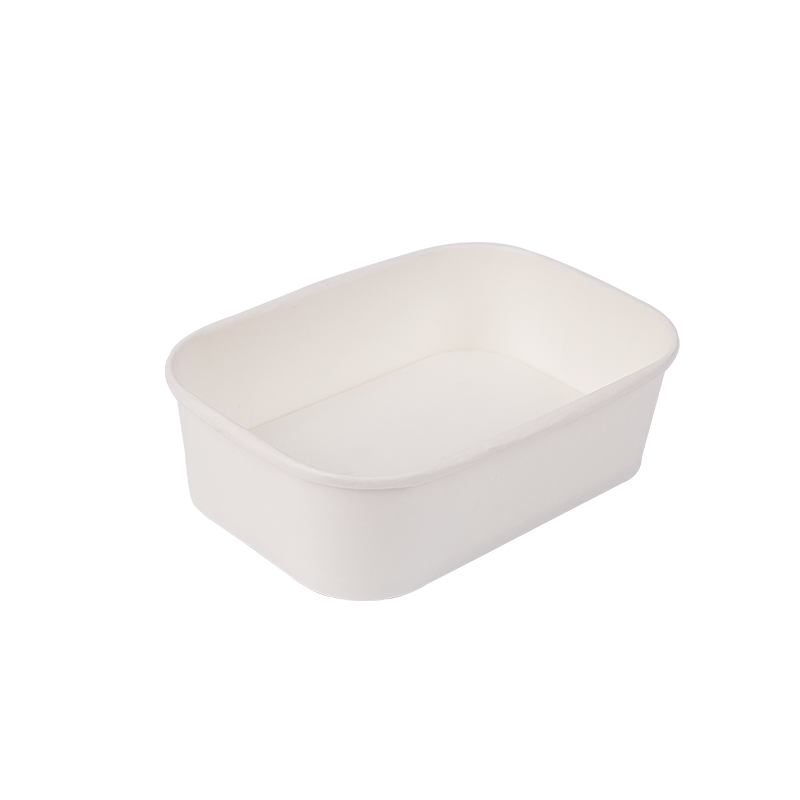 750ML Disposable Biodegradable Rectangular Paper Bowl