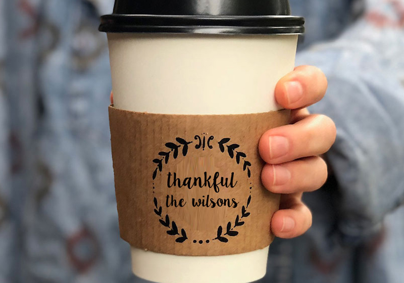 Disposable Paper Coffee Cup Sleeves